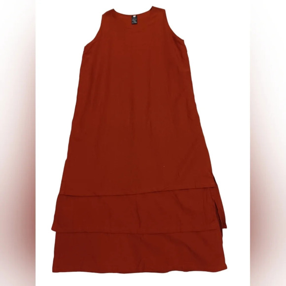 Kaliyana EUC Linen Blend Maxi Sleeveless Red Dress Size M/L - Picture 5 of 8